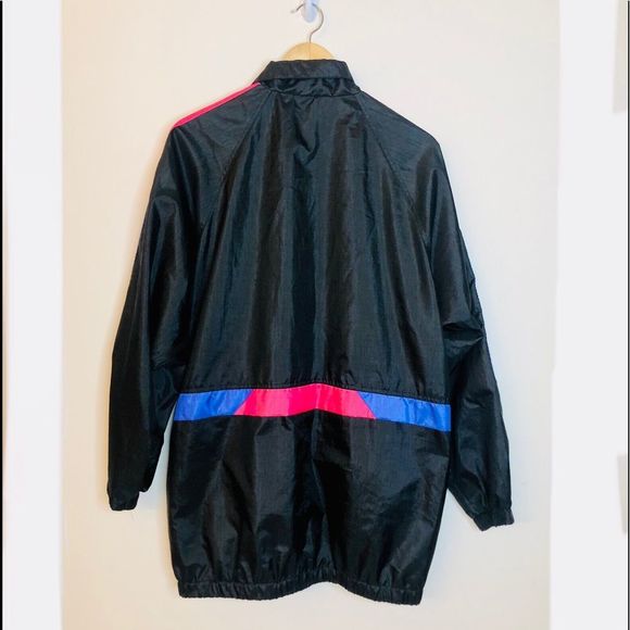 Vintage 90’s Windbreaker Black Purple Pink size Medium - Picture 3 of 5